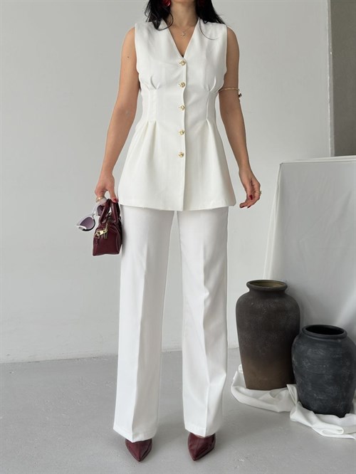 Wholesale Womens White Two-Piece Suit 