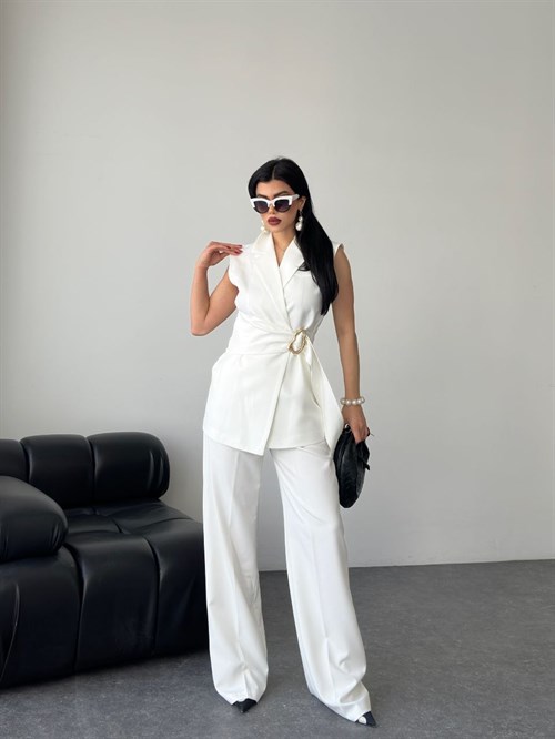 Wholesale Womens White Two-Piece Suit 