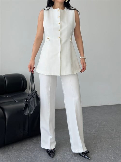 Wholesale Womens White Two-Piece Suit 