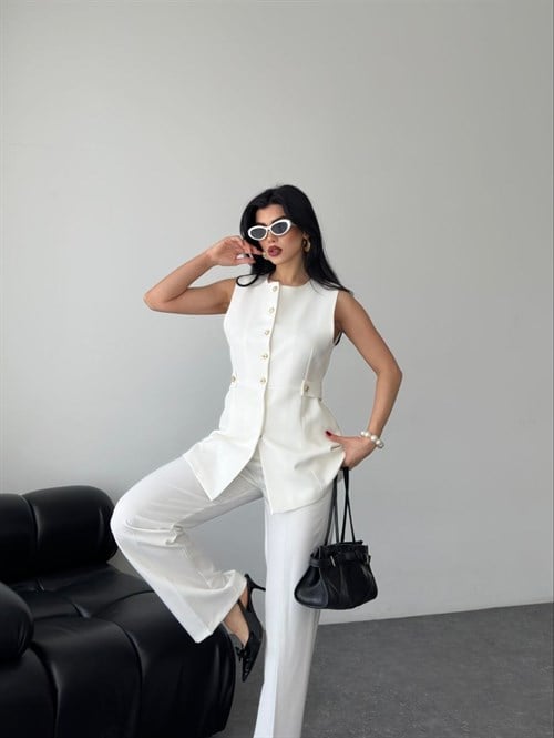 Wholesale Womens White Two-Piece Suit 