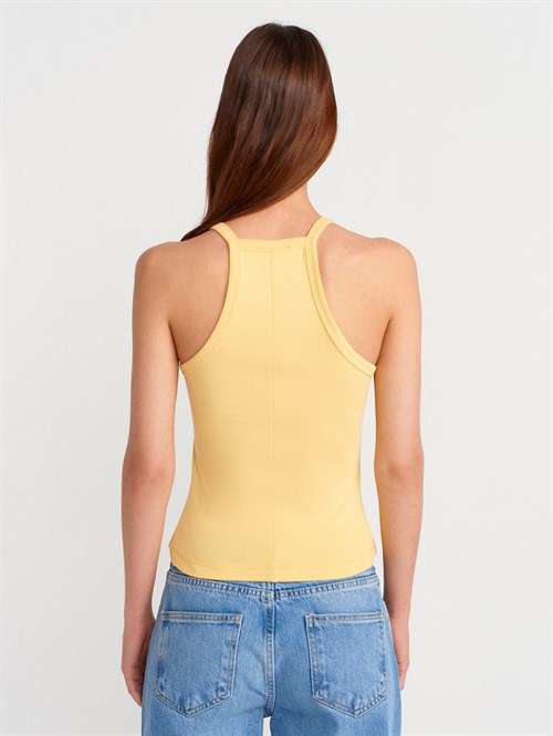 Wholesale Womens Yellow Button-Front Tank Top