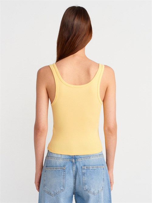 Wholesale Womens Yellow Button-Front Tank Top