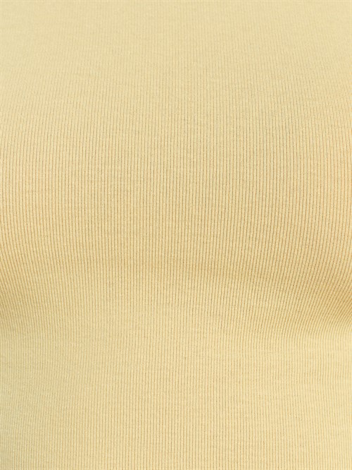 Wholesale Womens Yellow Modal Cotton Crop T-Shirt