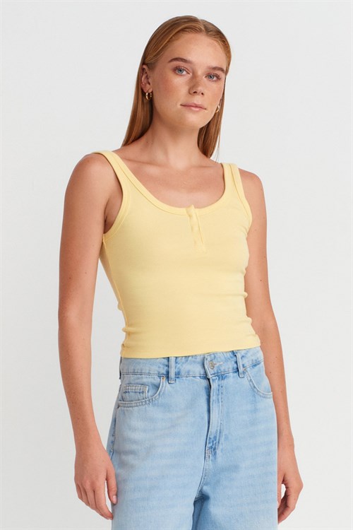 Wholesale Womens Yellow Modal Cotton Tank Top