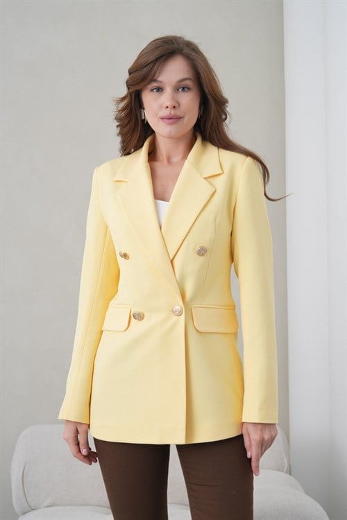 Wholesale Womens Yellow Plus Size Blazer