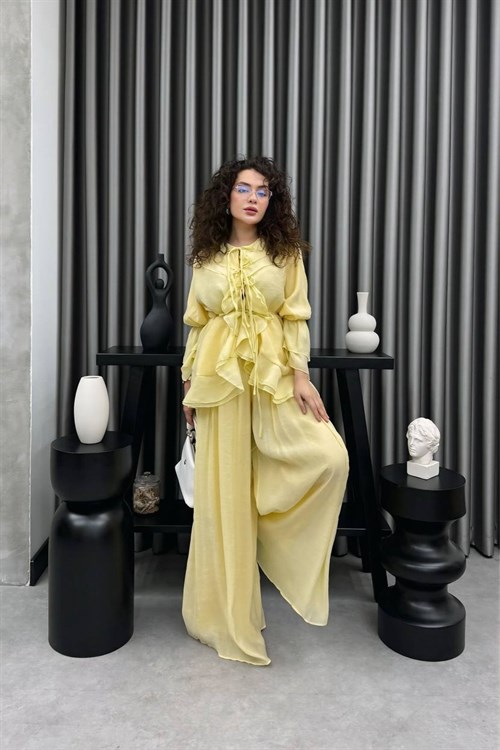 Wholesale Womens Yellow Two-Piece Hijab Set