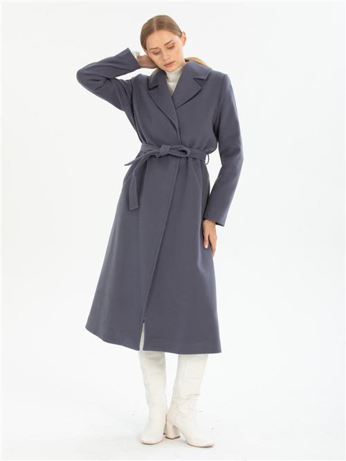 Women coat with belt wholesale Anthracite color