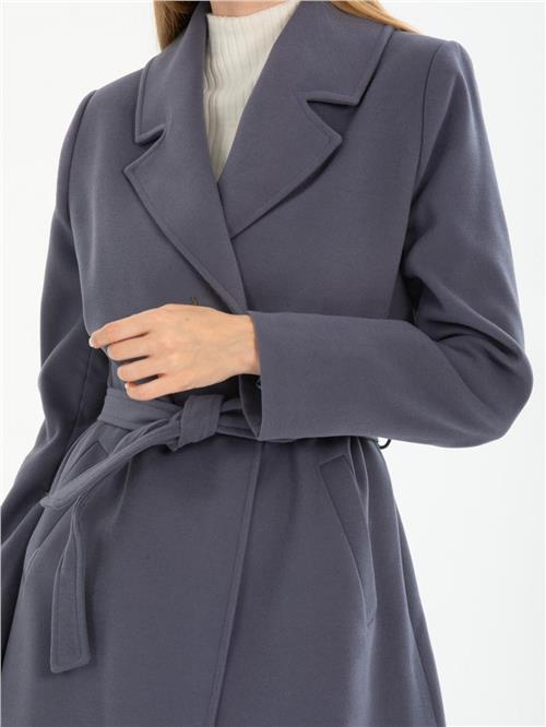 Women coat with belt wholesale Anthracite color
