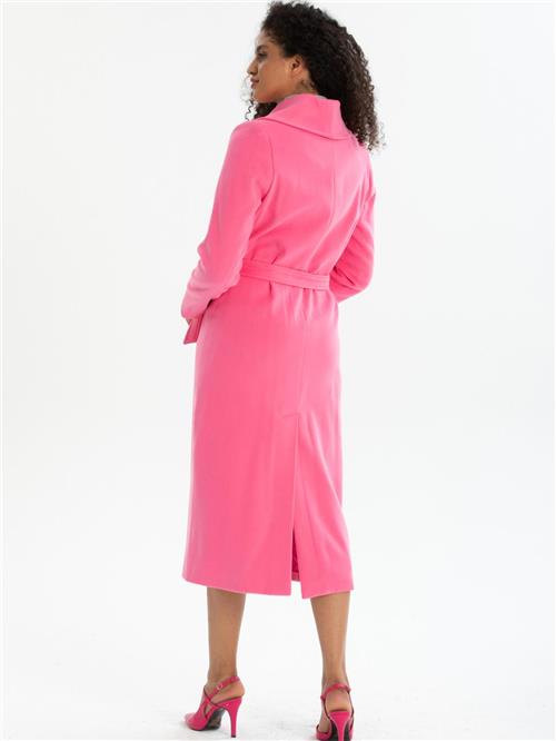 Women coat with belt wholesale French Pink color
