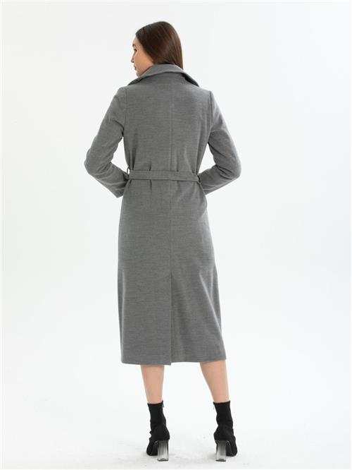 Women coat with belt wholesale Gray color