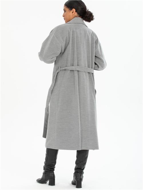 Women coat with belt wholesale Gray color