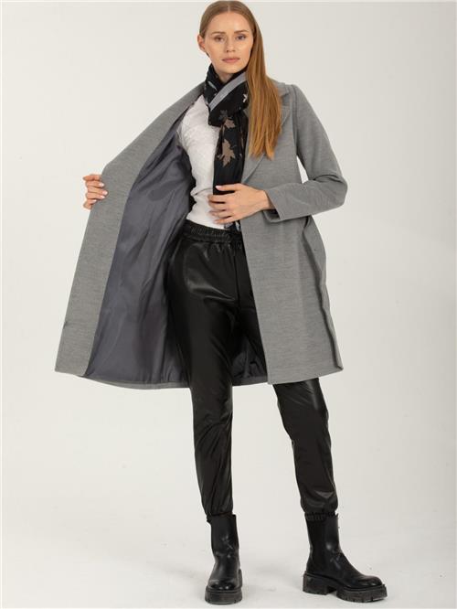 Women coat with belt wholesale Gray color