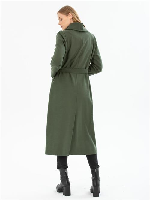 Women coat with belt wholesale Khaki color