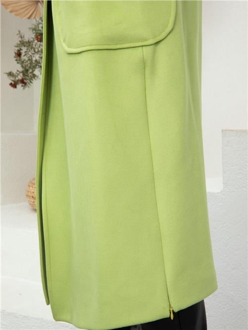 Women Coat With Belt Wholesale Light Green Color