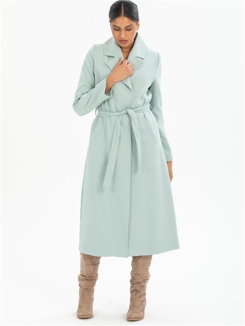 Women coat with belt wholesale Light Menthol color