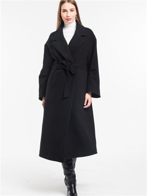 Women coat with belt wholesale Navy color