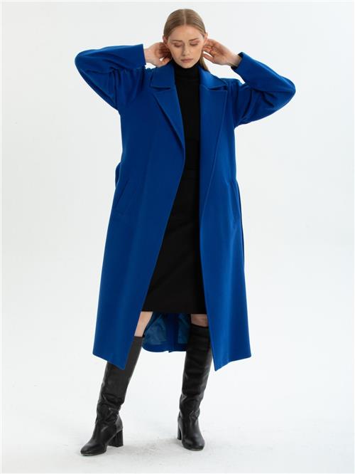 Women coat with belt wholesale Parliament Blue color