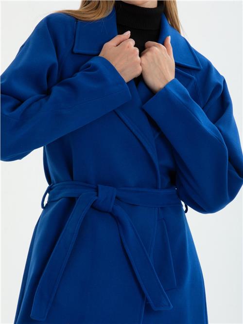 Women coat with belt wholesale Parliament Blue color