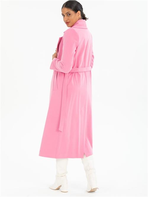 Women coat with belt wholesale Pink color