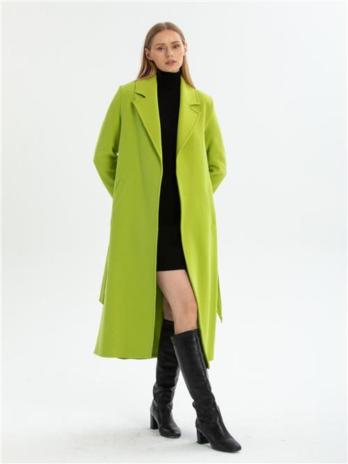 Women coat with belt wholesale Pistachio color