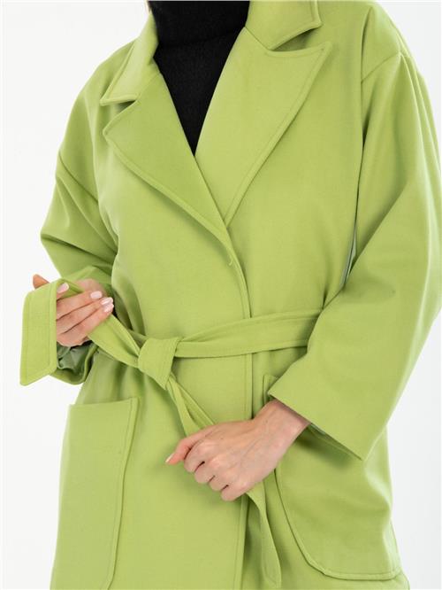 Women coat with belt wholesale Pistachio color