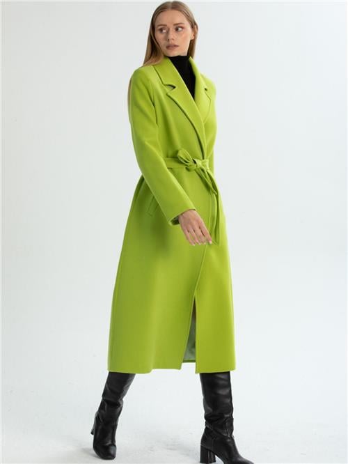 Women coat with belt wholesale Pistachio color
