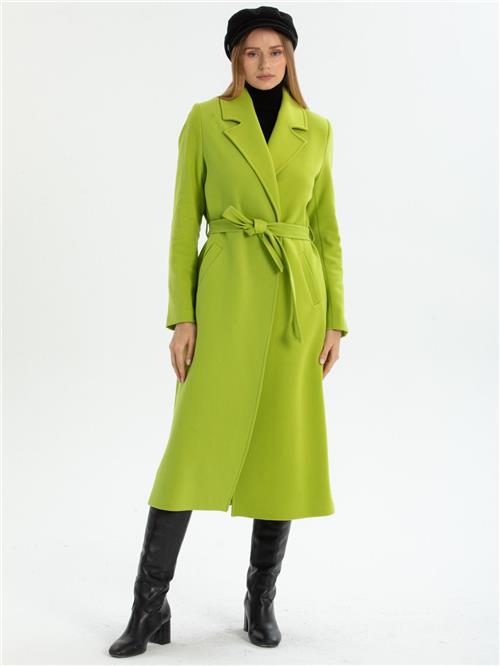 Women coat with belt wholesale Pistachio color