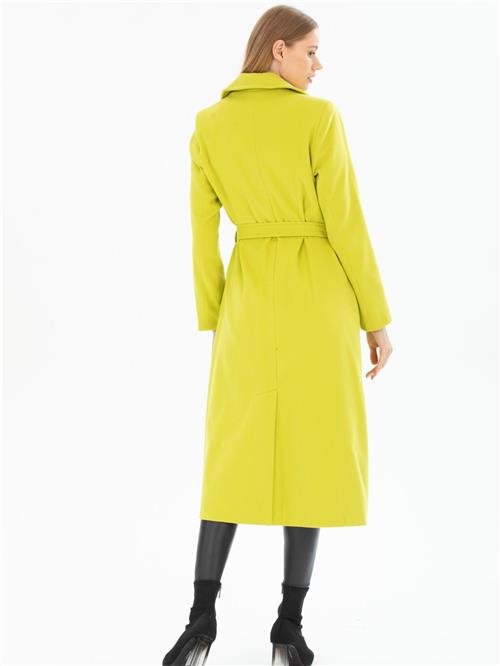 Women coat with belt wholesale Pistachio color