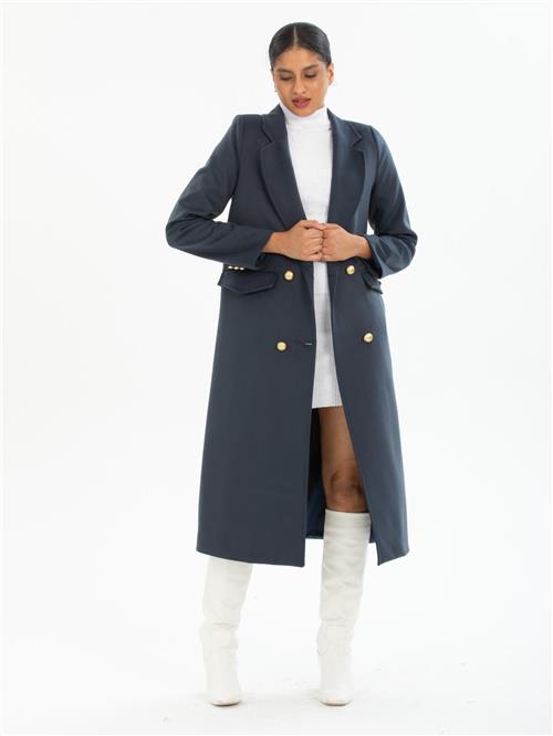 Women four-button coat wholesale Anthracite color