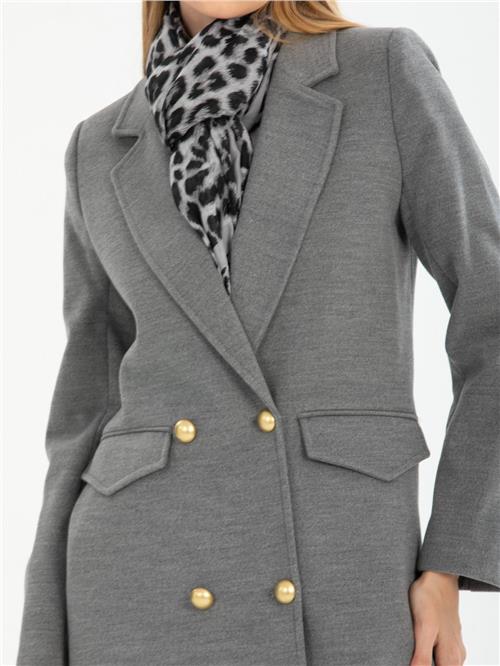 Women four-button coat wholesale Gray color
