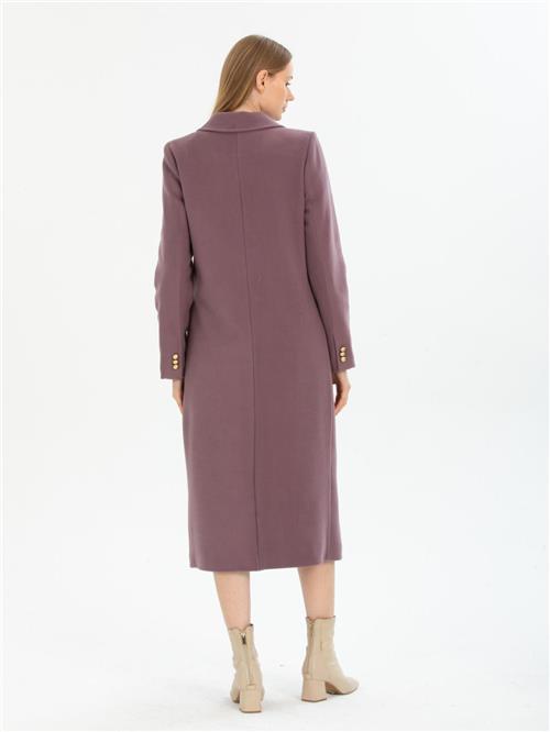 Women four-button coat wholesale Light Plum color