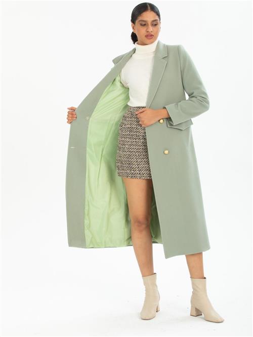 Women four-button coat wholesale Menthol color
