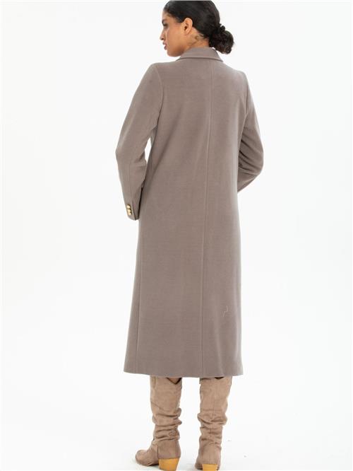 Women four-button coat wholesale Stone color