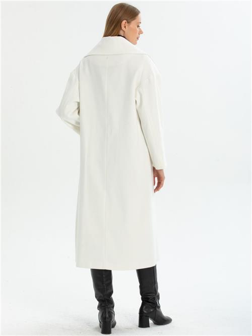 Women four-button coat wholesale White color