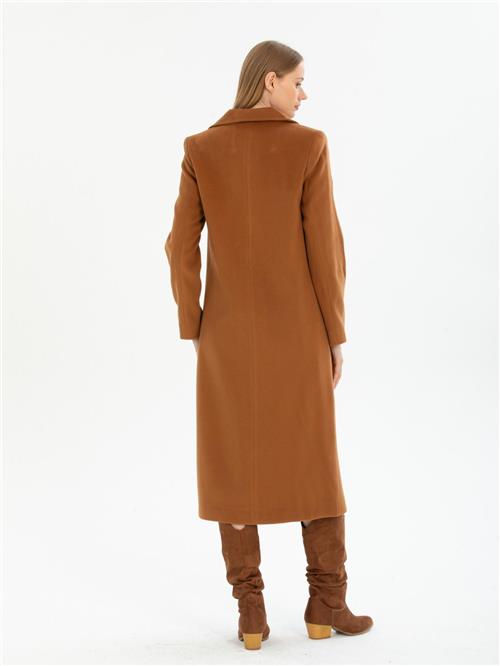 Women four-buttons coat wholesale Camel color