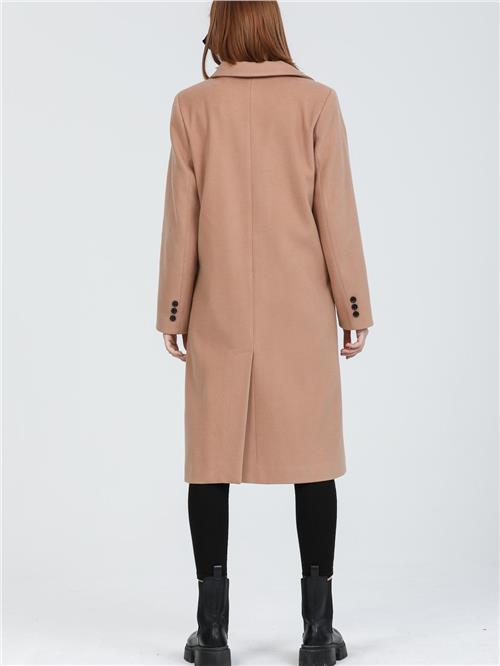 Women Six-Button Coat Wholesale Beige Color