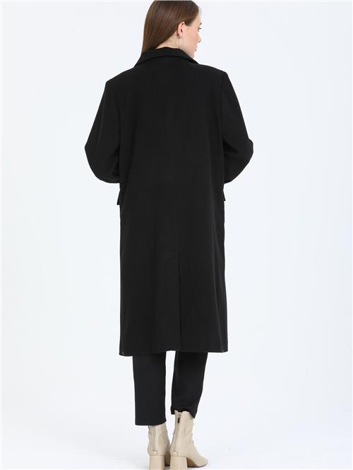 Women Six-Button Coat Wholesale Black Color