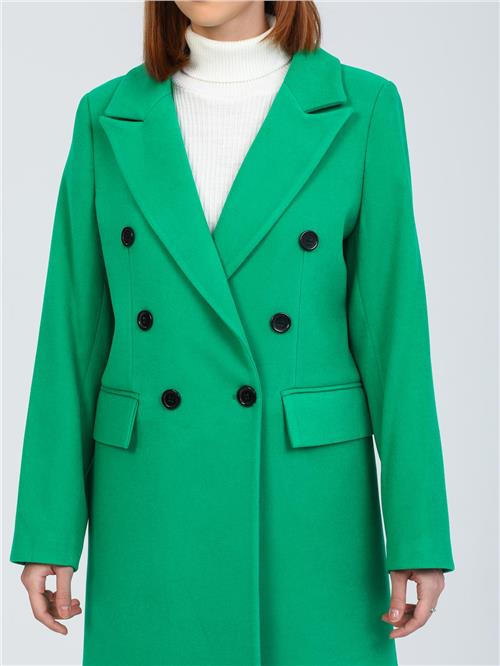 Women Six-Button Coat Wholesale Green Color