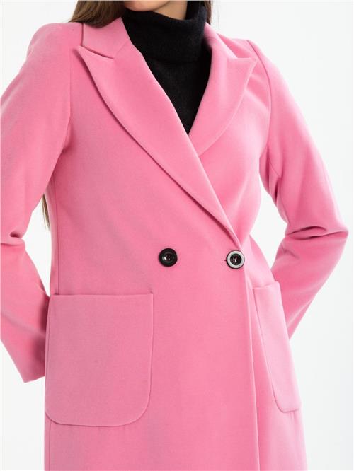 Women two-button coat wholesale Baby Pink color