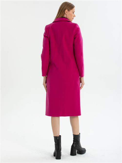 Women two-button coat wholesale Fuchsia color