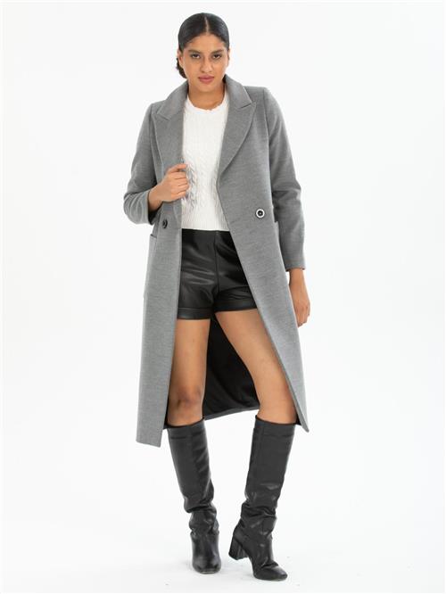 Women two-button coat wholesale Gray color