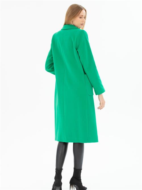 Women two-button coat wholesale Green color