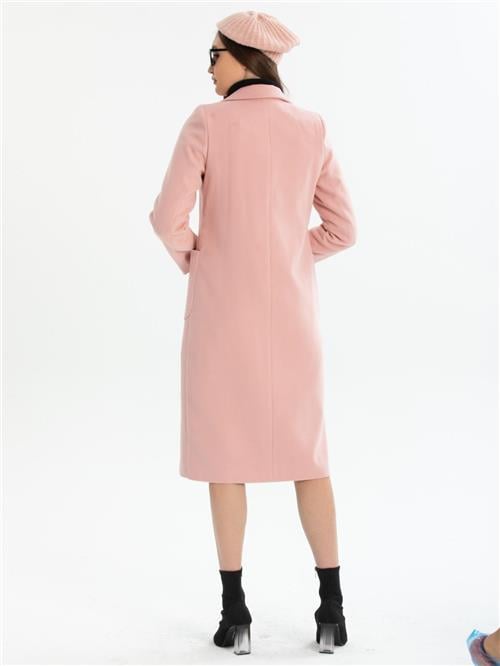 Women two-button coat wholesale Rose Pink color