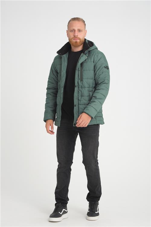 Wholesale Green Polar Lined Overcoat