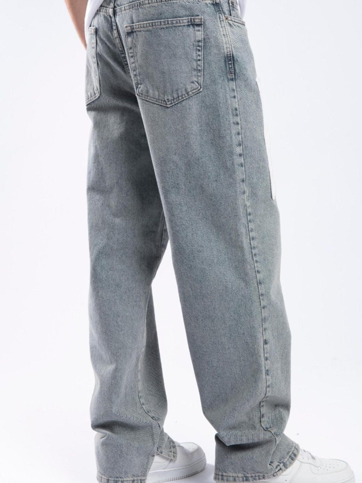 Men baggy jeans wholesale Gray color | From Turkey