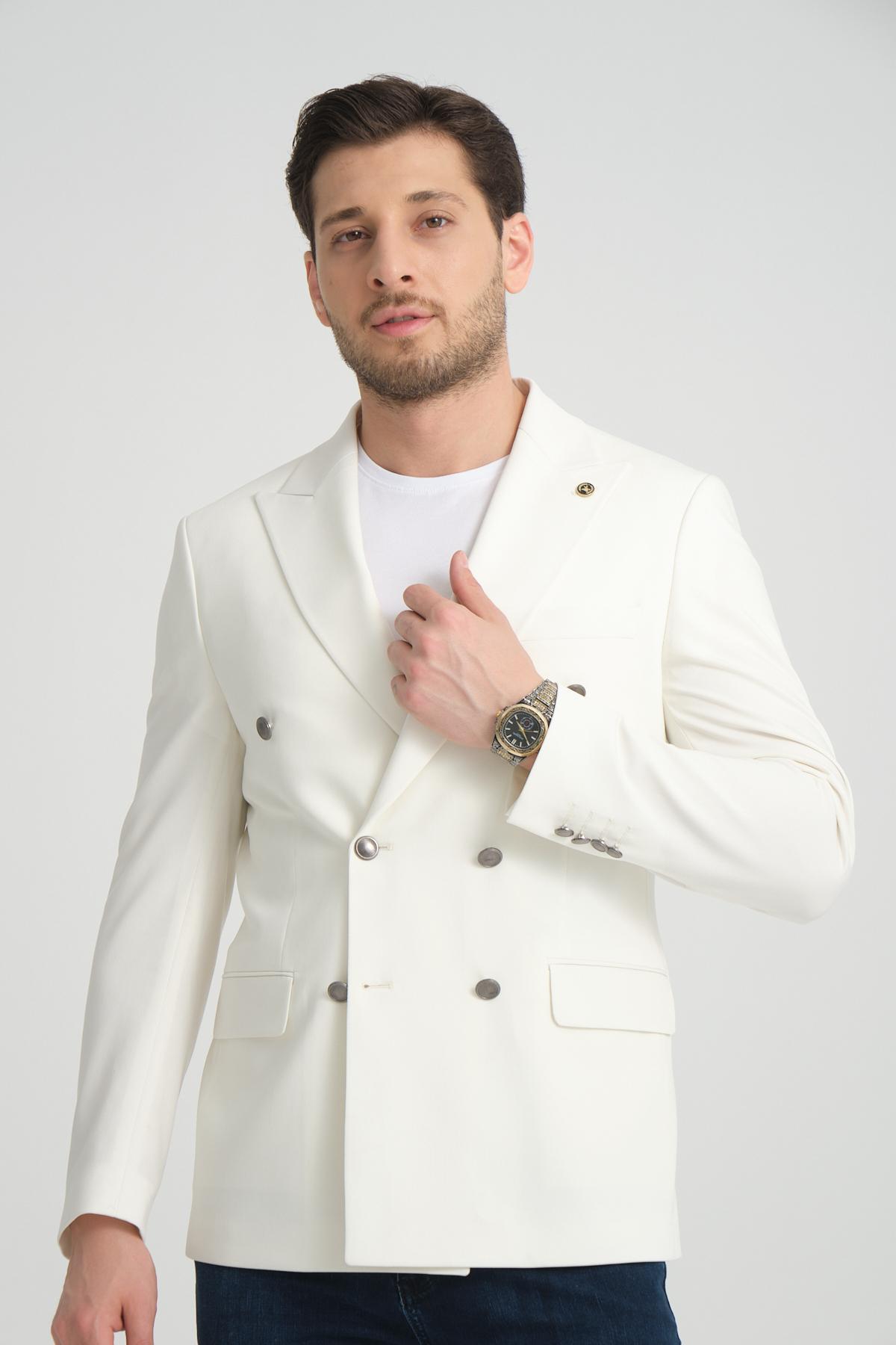 Off white color blazer hotsell
