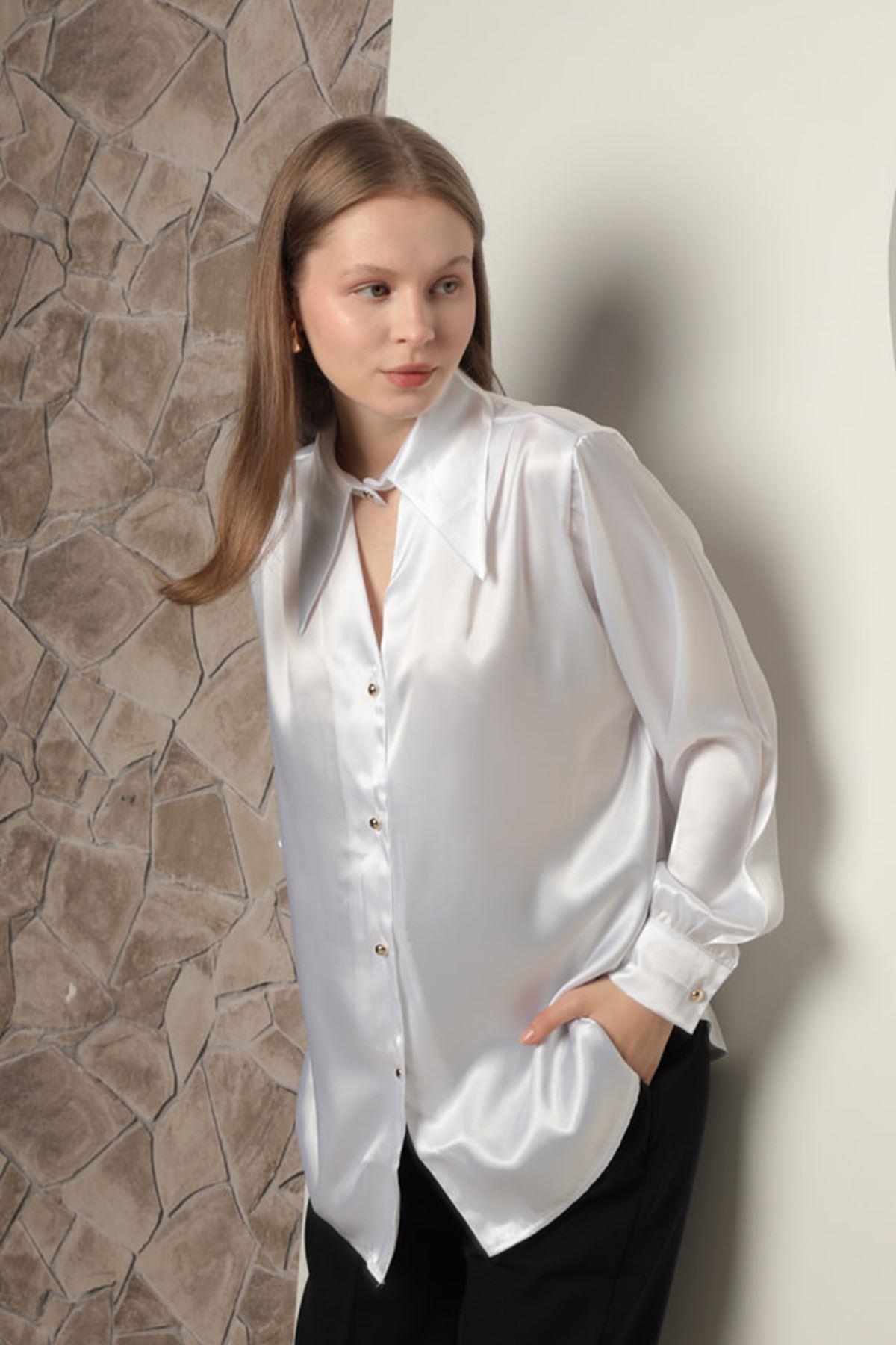 low collar dress shirt Collarless Dress Shirt