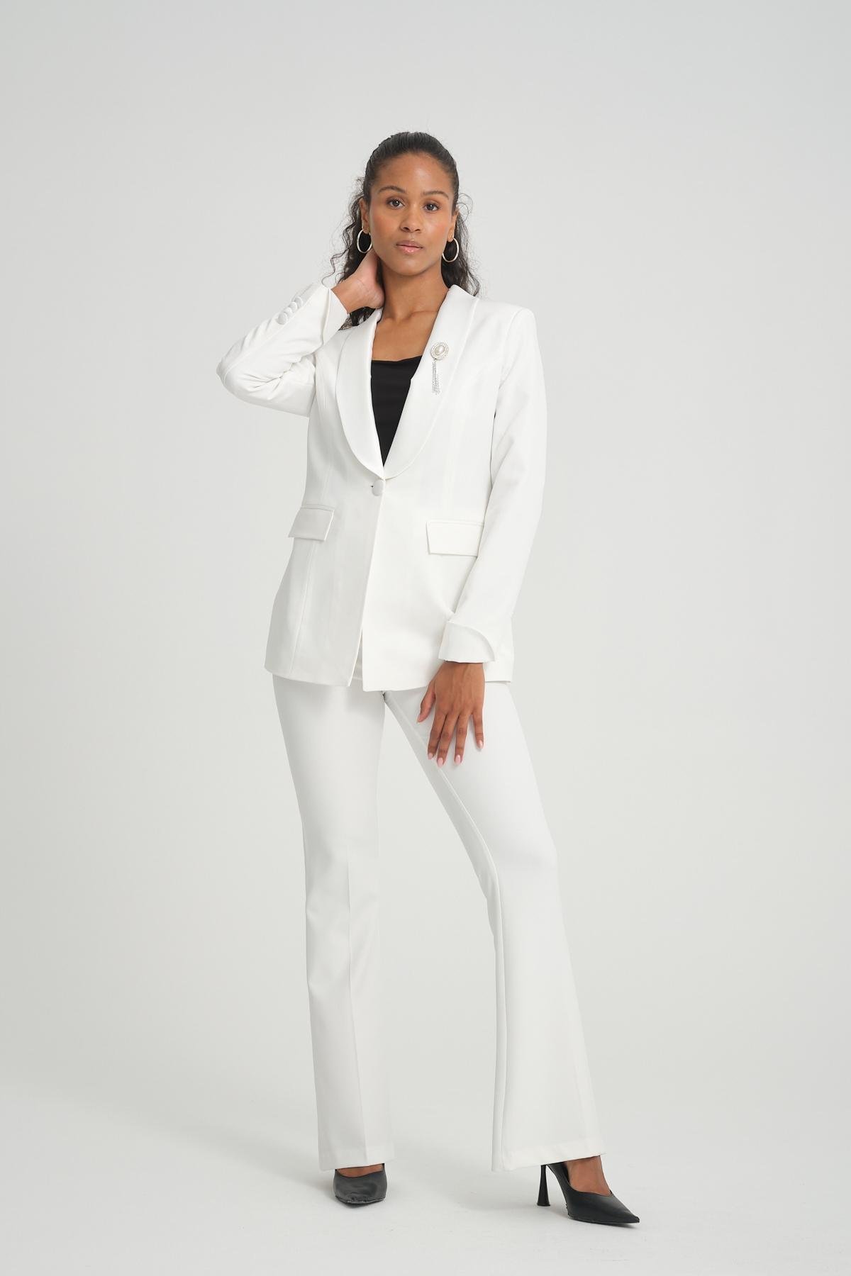 Plus size white blazer jacket on sale