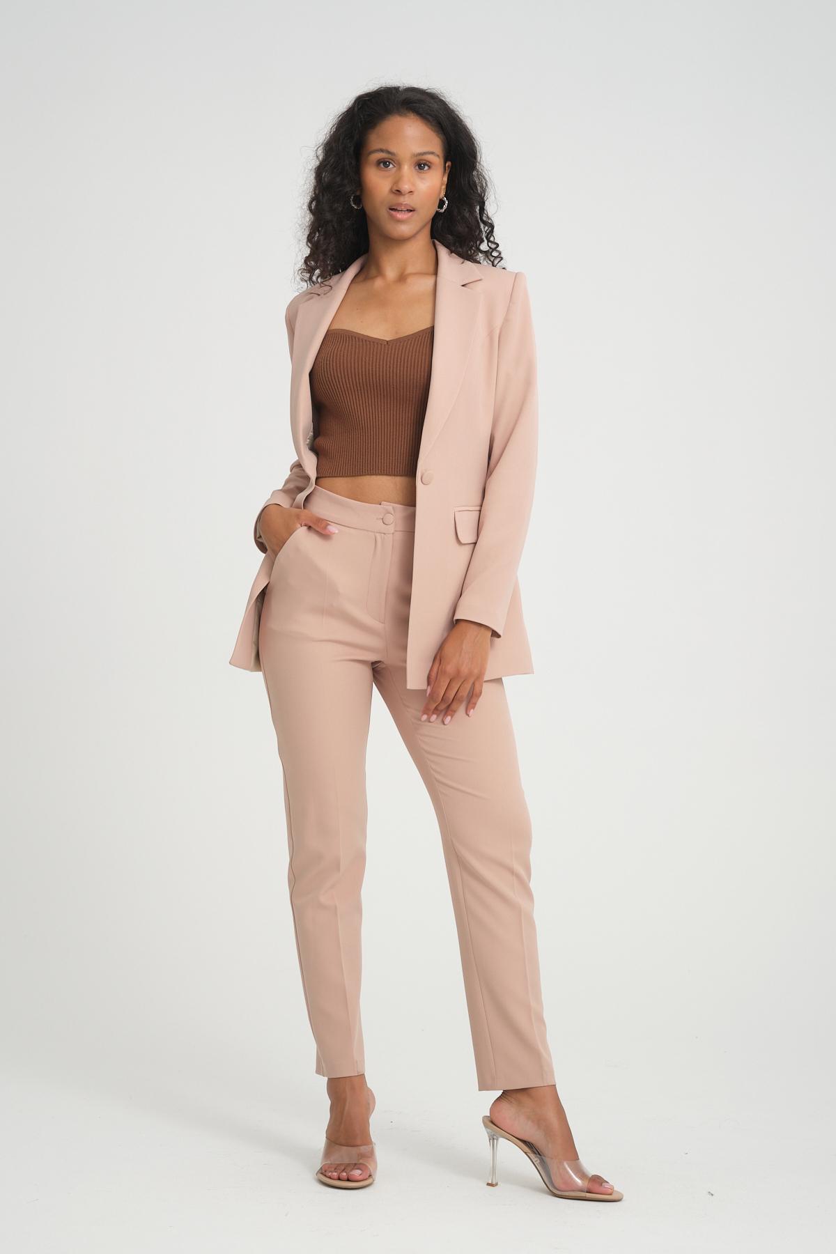 スーツ SEMI COUTURE Women Suit Jackets Y5SM06V560 Beige Women blazer jacket and pants suit Plus size wholesale Beige