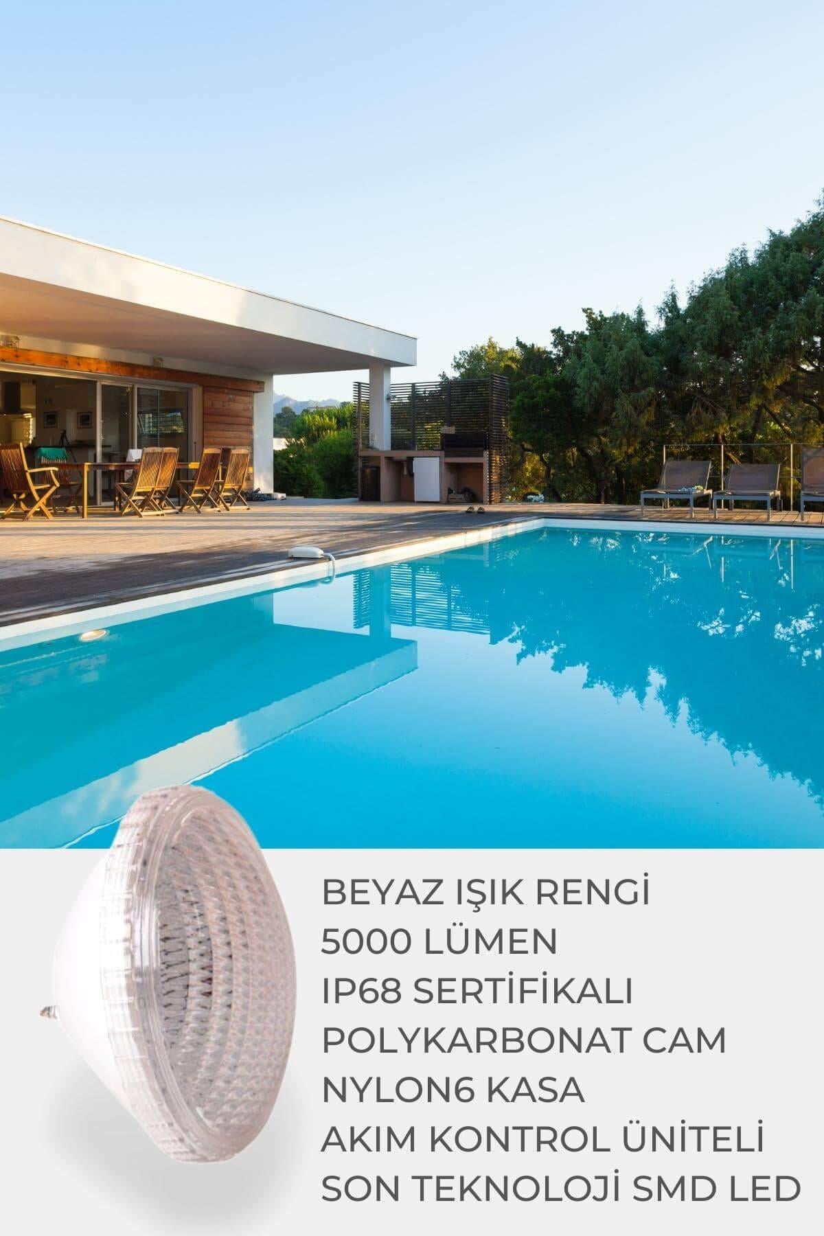 Önen Kimya Havuz Aydınlatmaları İçin 30W Beyaz Renk Led Ampul PAR-56